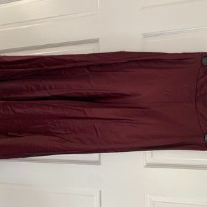Maroon Zara Long Silk Skirt